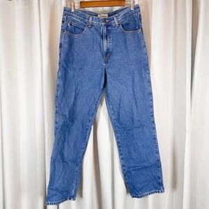 LL Bean Flannel Lined Jeans Blue Men's 33"